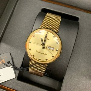 Mido Men's Commander Icone 37mm Gold Plated